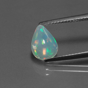 1.07 ct Multicolor Opal Gemstone, Opal Gem in Pear Cabochon Shape for Sale.