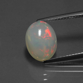 2.83 ct Multicolor Opal Gemstone, Opal Gem in Oval Cabochon Shape for Sale.