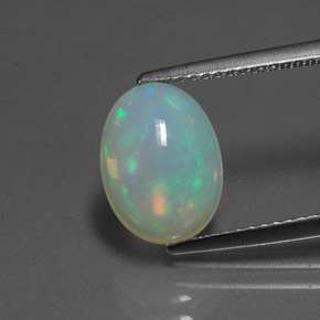 2.16 ct Multicolor Opal Gemstone, Opal Gem in Oval Cabochon Shape for Sale.