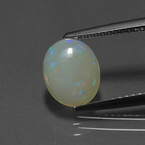 0.76 ct Multicolor Opal Gemstone, Opal Gem in Oval Cabochon Shape for Sale.
