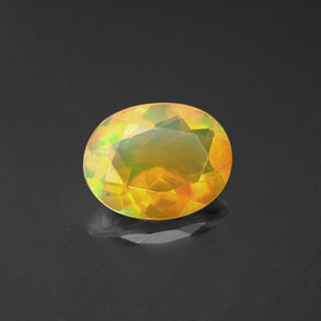 1.30 ct Multicolor Opal Stone, Natural Opal in Oval Facet Shape for Sale