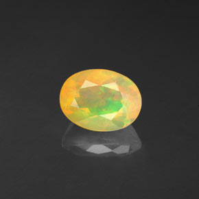 1.10 ct Multicolor Opal Gemstone, Opal Gem in Oval Facet Shape for Sale.