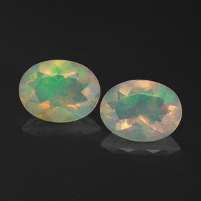 1.90 ct Multicolor Opal Gemstone, Opal Gem in Oval Facet Shape for Sale.