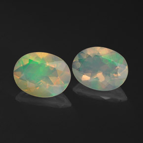 1.90 ct Multicolor Opal Stone, Natural Opal in Oval Facet Shape for Sale