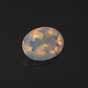 0.97 ct Multicolor Opal Stone, Natural Opal in Oval Facet Shape for Sale