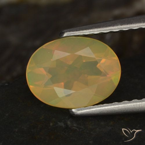 0.83ct Natural Multicolor Opal, Oval, Transparent, Photo A