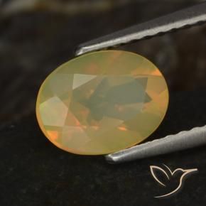 0.83 ct Multicolor Opal Stone, Natural Opal in Oval Facet Shape for Sale