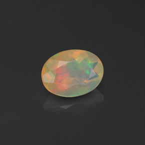 0.66 ct Multicolor Opal Stone, Natural Opal in Oval Facet Shape for Sale