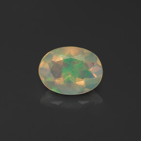 0.78 ct Multicolor Opal Gemstone, Opal Gem in Oval Facet Shape for Sale.