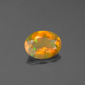 0.71 ct Multicolor Opal Stone, Natural Opal in Oval Facet Shape for Sale