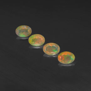 1.80 ct Multicolor Opal Gemstone, Opal Gem in Oval Facet Shape for Sale.