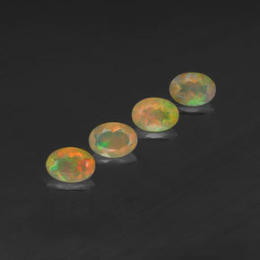 1.80 ct Multicolor Opal Stone, Natural Opal in Oval Facet Shape for Sale