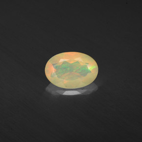 0.41 ct Multicolor Opal Gemstone, Opal Gem in Oval Facet Shape for Sale.