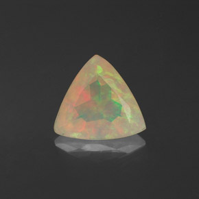 0.82 ct Multicolor Opal Gemstone, Opal Gem in Trillion Facet Shape for Sale.