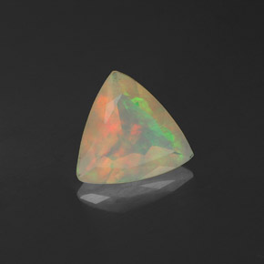 0.82 ct Multicolor Opal Stone, Natural Opal in Trillion Facet Shape for Sale