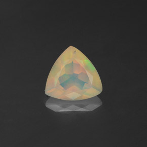 0.65 ct Multicolor Opal Gemstone, Opal Gem in Trillion Facet Shape for Sale.