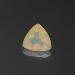 0.65 ct Multicolor Opal Stone, Natural Opal in Trillion Facet Shape for Sale