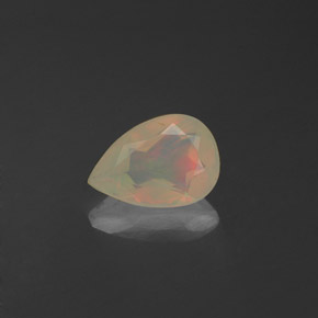 0.38 ct Multicolor Opal Gemstone, Opal Gem in Pear Facet Shape for Sale.