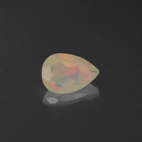 0.38 ct Multicolor Opal Stone, Natural Opal in Pear Facet Shape for Sale