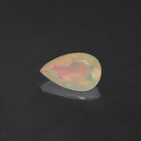 0.82 ct Multicolor Opal Stone, Natural Opal in Pear Facet Shape for Sale