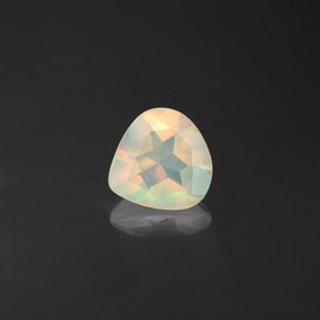 0.61 ct Multicolor Opal Gemstone, Opal Gem in Pear Facet Shape for Sale.
