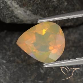 0.85 ct Multicolor Opal Stone, Natural Opal in Pear Facet Shape for Sale