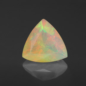 1.37 ct Multicolor Opal Gemstone, Opal Gem in Trillion Facet Shape for Sale.