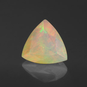 1.37 ct Multicolor Opal Stone, Natural Opal in Trillion Facet Shape for Sale