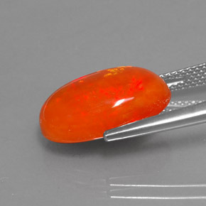 Opal Gemstone in 14 x 10 mm (calibrated) Size for Sale, Opal Stone in Orange Color