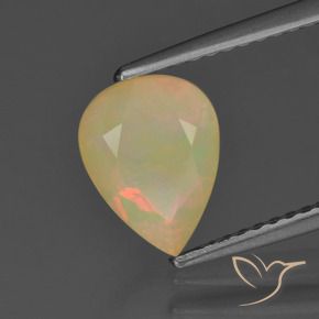 1.08 ct Multicolor Opal Stone, Natural Opal in Pear Facet Shape for Sale