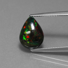 1.83 ct Multicolor Opal Gemstone, Opal Gem in Pear Cabochon Shape for Sale.