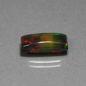 2.73 ct Multicolor Opal Stone, Natural Opal in Baguette Cabochon Shape for Sale