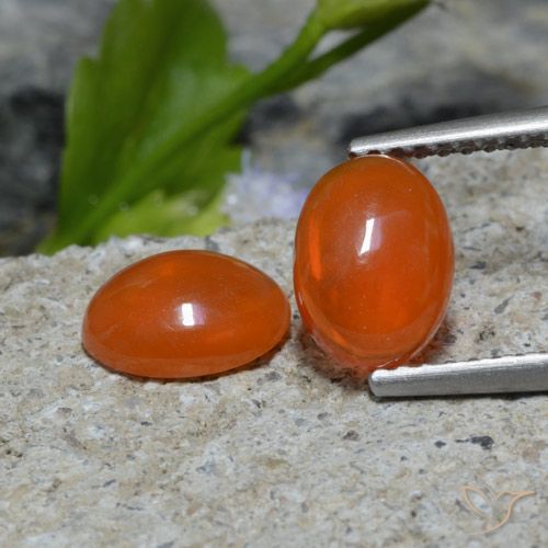 1.37ctw Natural Deep Reddish Orange Opal, Oval, Transparent