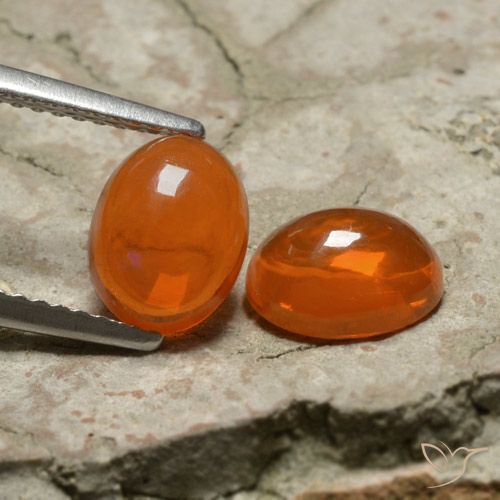 1.81ctw Natural Fire Orange Opal, Oval, Transparent
