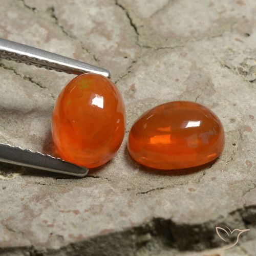 2.03ctw Natural Intense Orange Opal, Oval, Transparent