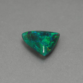 0.71 ct Multicolor Opal Stone, Natural Opal in Trillion Cabochon Shape for Sale