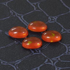 Medium Orange Opal Gem - 0.7ct Oval Cabochon (ID: 368913)