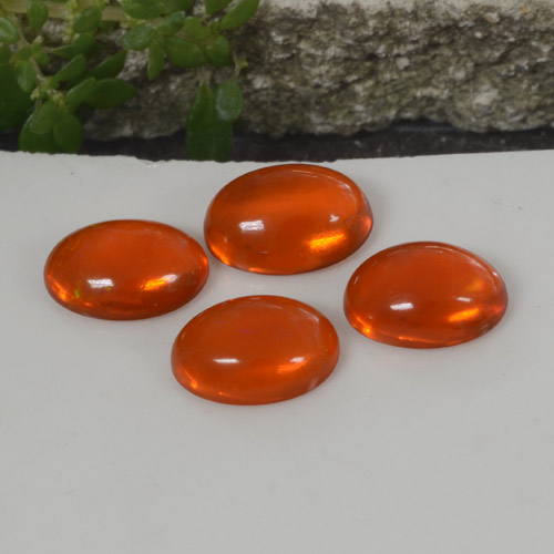 Medium Orange Опал Камень - 0.7ct Овал Кабошон (ID: 368914)