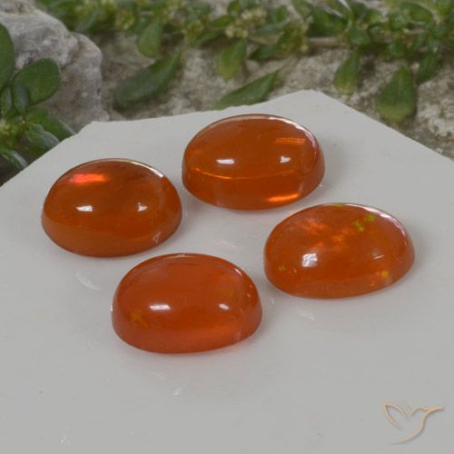 2.03ctw Natural Intense Orange Opal, Oval, Transparent