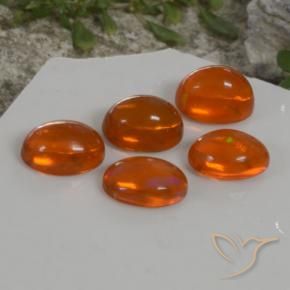 4.79 ctw Orange Opal Stones, Natural Opal in Oval Cabochon Shape for Sale