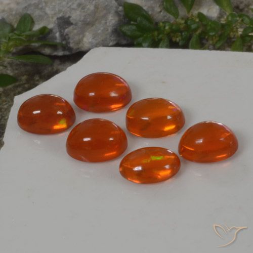 3.69ctw Natural Medium Orange Opal, Oval, Transparent