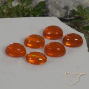 3.69 ctw Orange Opal Stones, Natural Opal in Oval Cabochon Shape for Sale