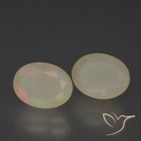 1.82 ctw Multicolor Opal Stones, Natural Opal in Oval Facet Shape for Sale