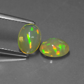 1.60 ct Multicolor Opal Gemstone, Opal Gem in Oval Cabochon Shape for Sale.
