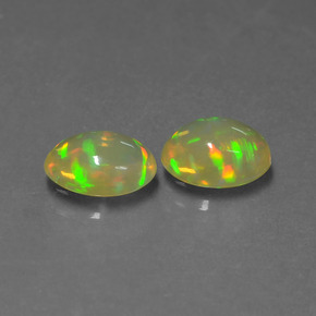 1.60 ct Multicolor Opal Stone, Natural Opal in Oval Cabochon Shape for Sale