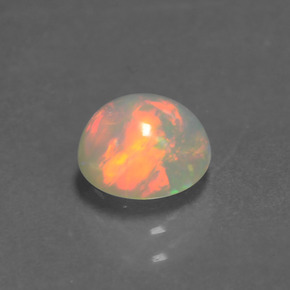 0.85 ct Multicolor Opal Stone, Natural Opal in Round Cabochon Shape for Sale