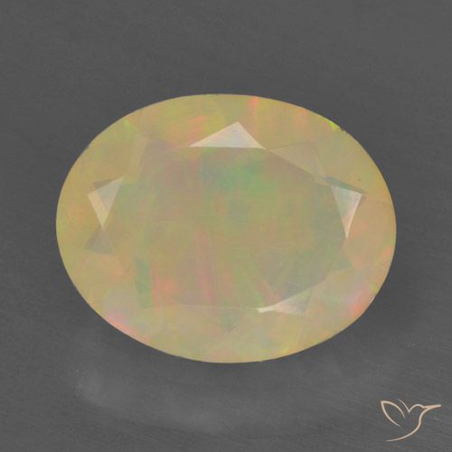 1.23ct Natural Multicolor Opal, Oval, Translucent
