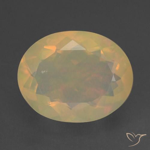 1.42ct Natural Multicolor Opal, Oval, Transparent