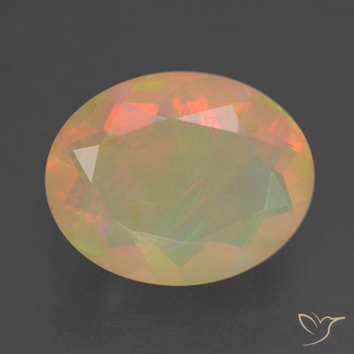 1.33ct Natural Multicolor Opal, Oval, Transparent