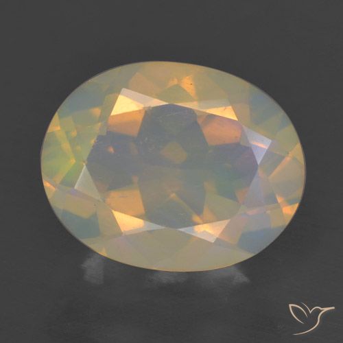 1.51ct Natural Multicolor Opal, Oval, Transparent